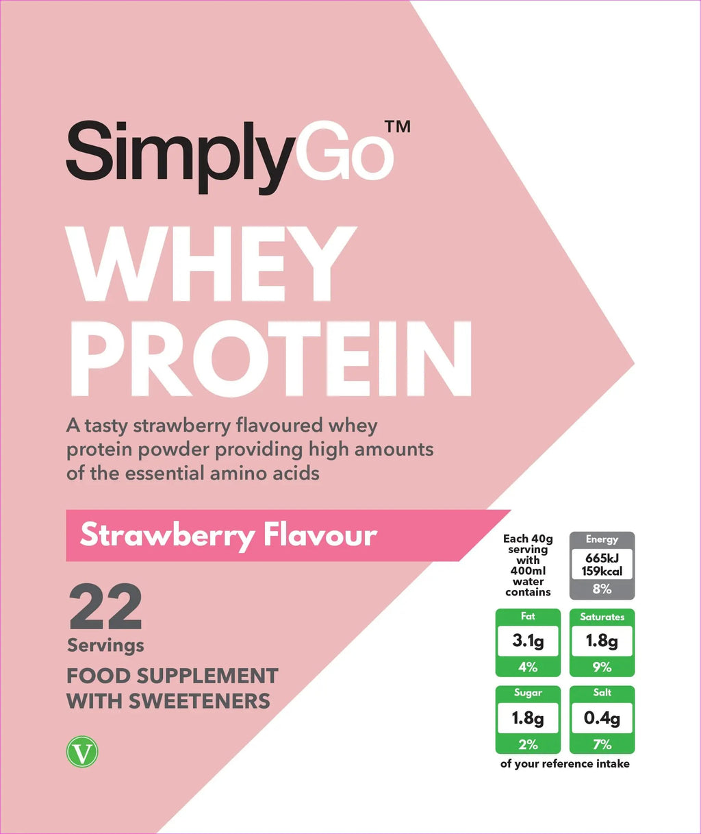 SimplyGo Whey Protein Powder | 900g | Simply Add 30g to Water, Juice or Shakes Simply Supplements Au supplements