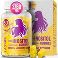 Lazpowfi Myo-Inositol & D-Chiro Inositol,Inositol Gummies with Vitamin D3, Magnesium Glycinate, Omega-3, Folate & Zinc, Inositol Supplement Menstrual Cycle for Women-40:1 Ratio-30 Day Supply Lazpowfi Au supplements