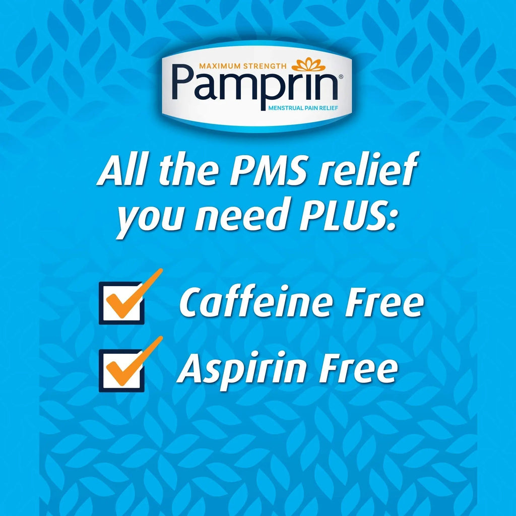 Pamprin Multi-Symptom Formula, with Acetaminophen, Menstrual Period Symptoms Relief, 20 Caplets (Pack of 3) Pamprin Au supplements