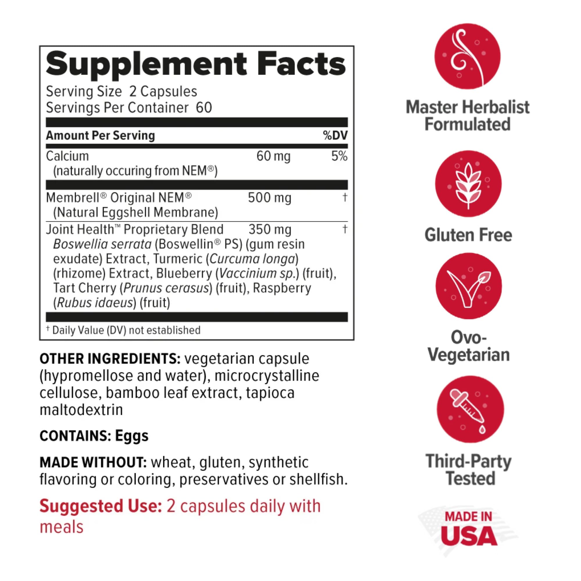 Redd Remedies, Joint Health Advanced, Helps Strengthen Connective Tissue and Cartilage, Fast-Acting Comfort with Boswellia Serrata and Turmeric, 120 Vegetarian Capsules Redd Remedies Au supplements