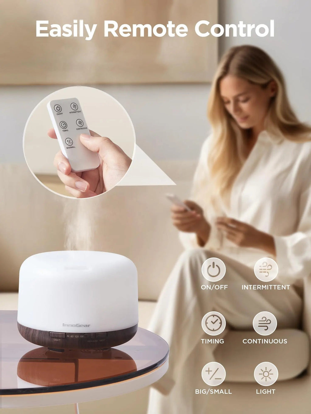 InnoGear 500ml Essential Oil Diffuser with Remote Control, Premium Ultrasonic Aromatherapy InnoGear Au supplements
