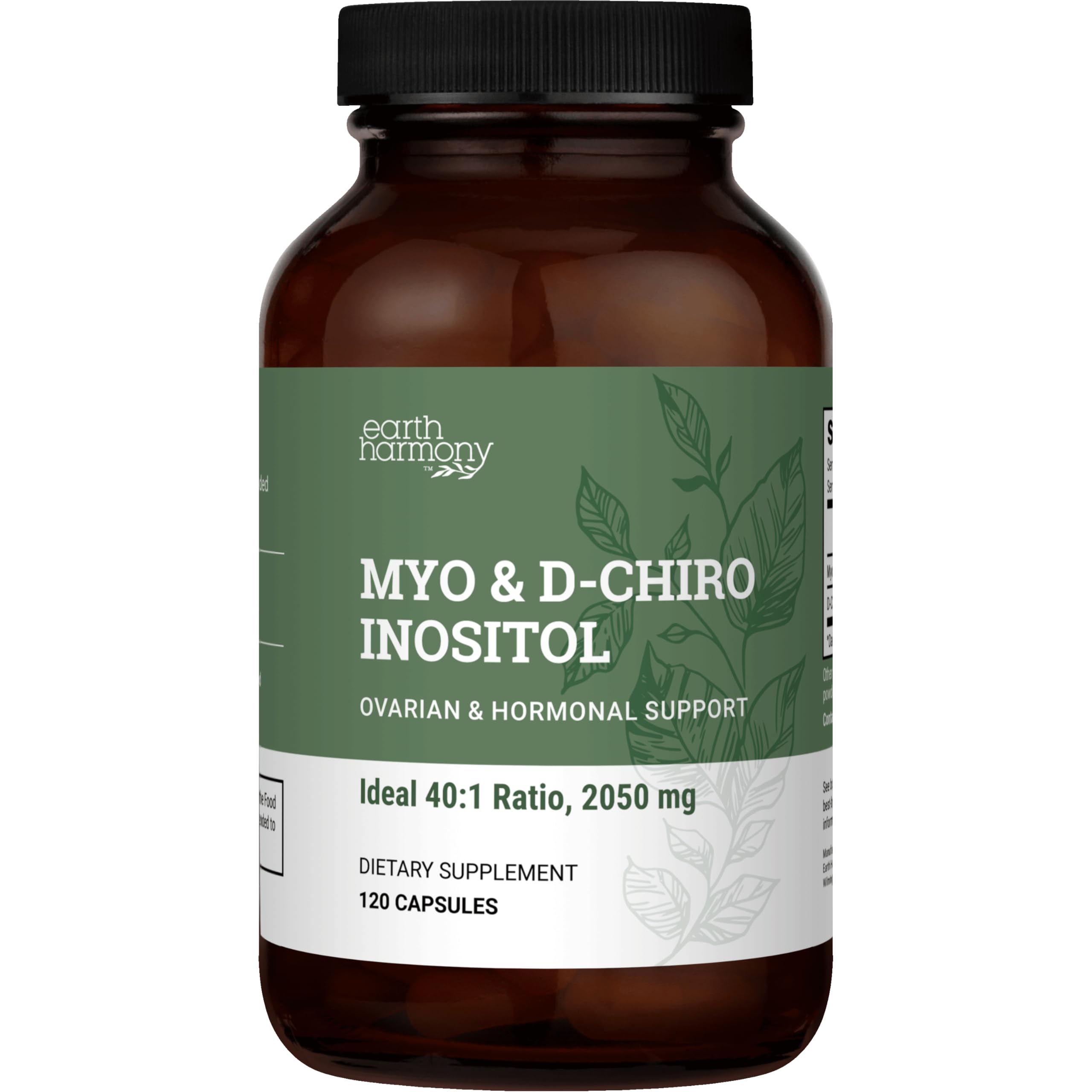 Earth Harmony Myo-Inositol & D-Chiro Inositol Supplement for Women, Ovarian & Hormone Balance for Women - Supports Normal Cycles, Fertility Supplement (120 Capsules) Earth Harmony Naturals Au supplements