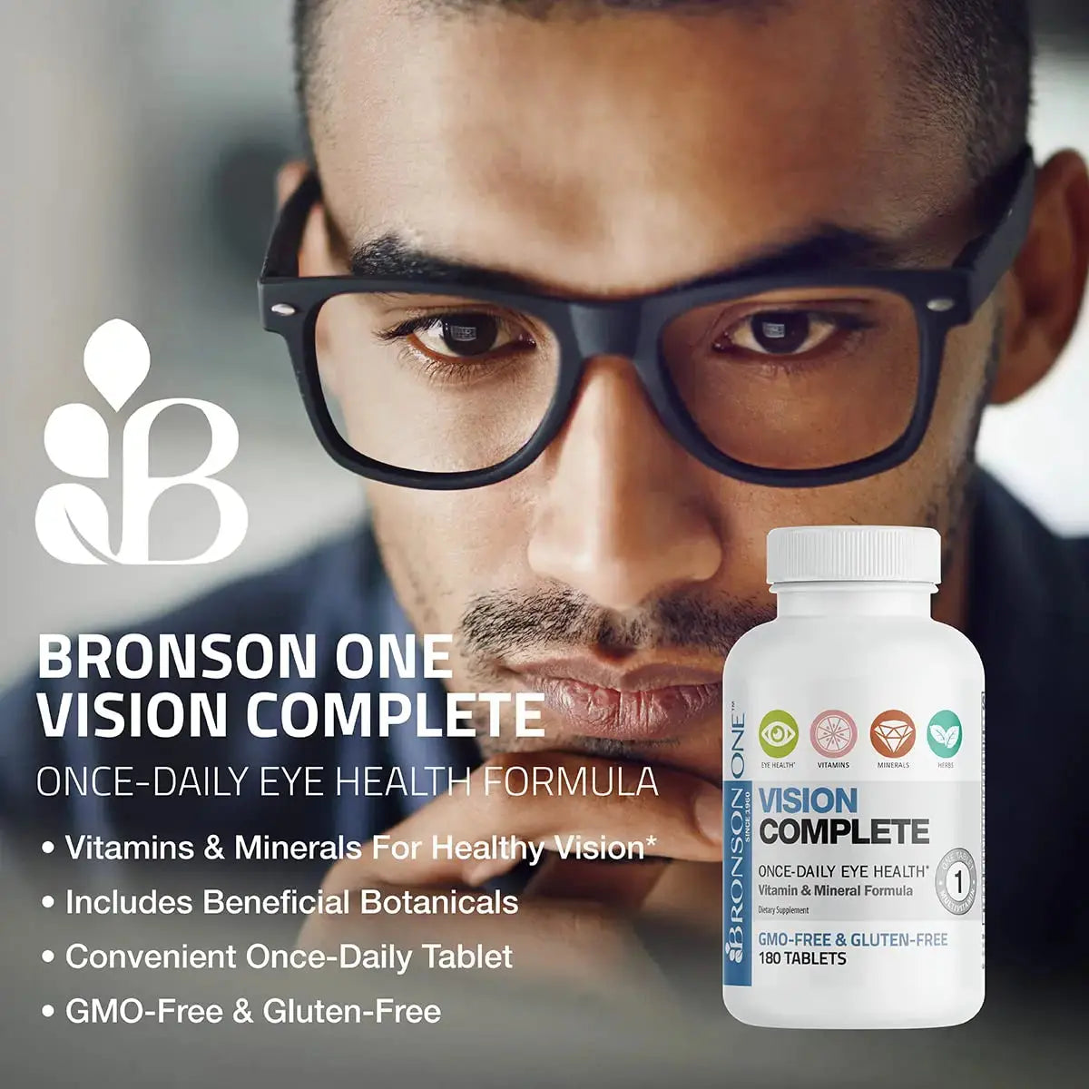 Bronson ONE Daily Vision Complete Eye Health Support Multivitamin Multimineral Supplement Formula, 180 Tablets Bronson Au supplements