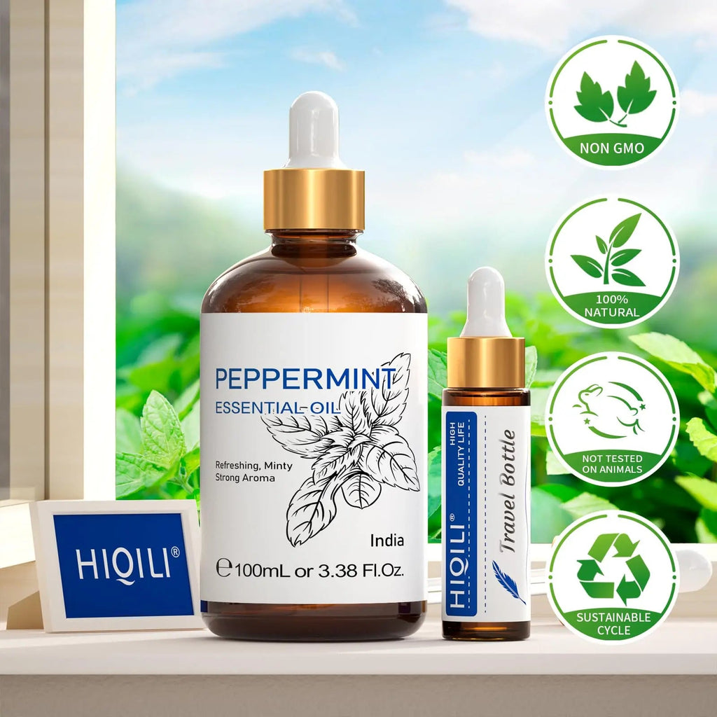 HIQILI Peppermint Essential Oil, 100% Pure Natural for Diffuser, Hair, Massage, Add to Spray HIQILI Au supplements