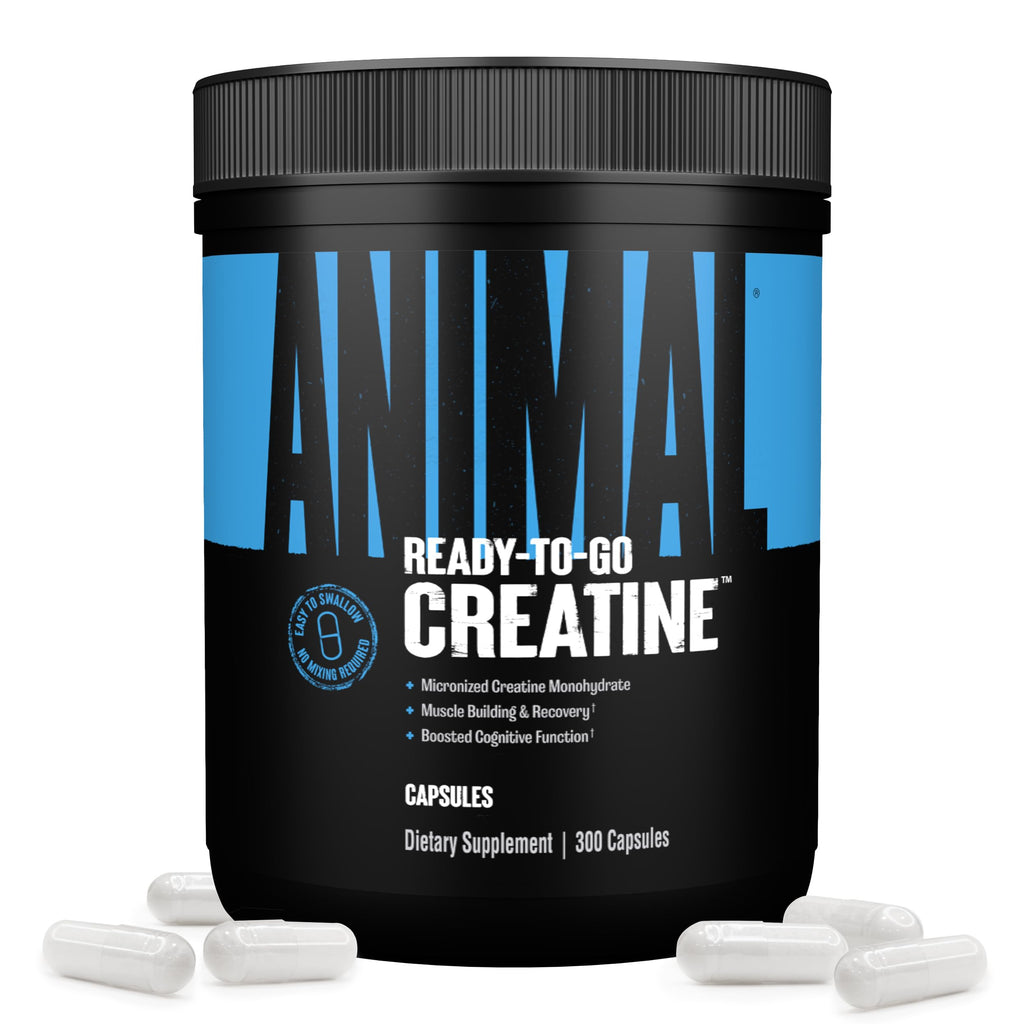 Animal Micronized Creatine Monohydrate Capsules - 300 Caps, 2500mg per Serving to Support Muscle Growth, Endurance, ATP Production, Cognitive Function, Strength