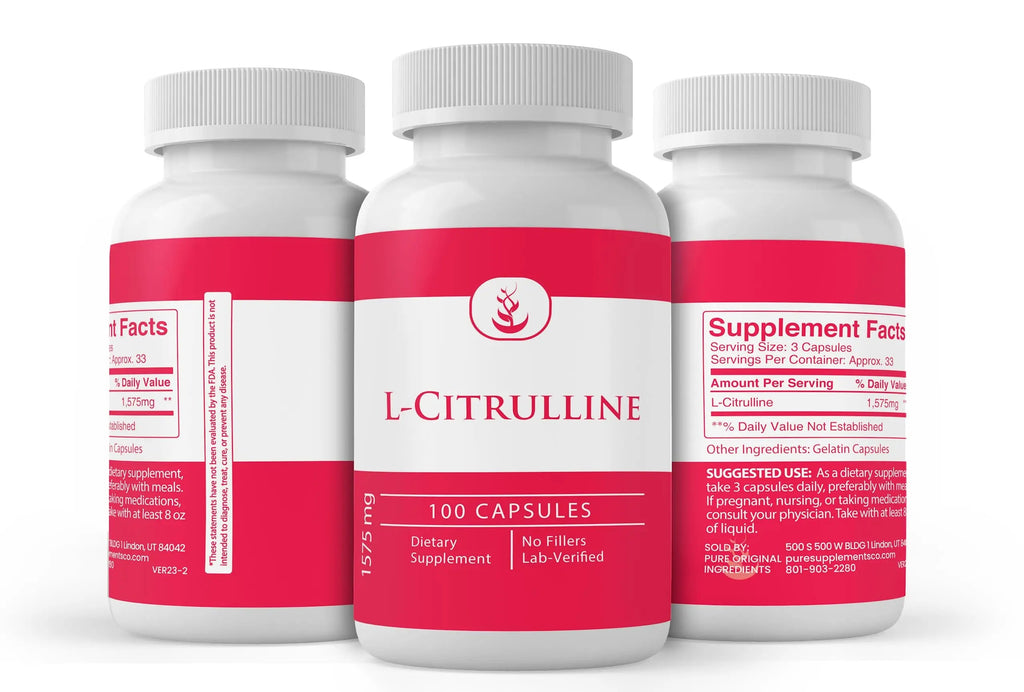 Pure Original Ingredients L-Citrulline, (100 Capsules) Always Pure, No Additives Or Fillers PURE ORIGINAL INGREDIENTS Au supplements
