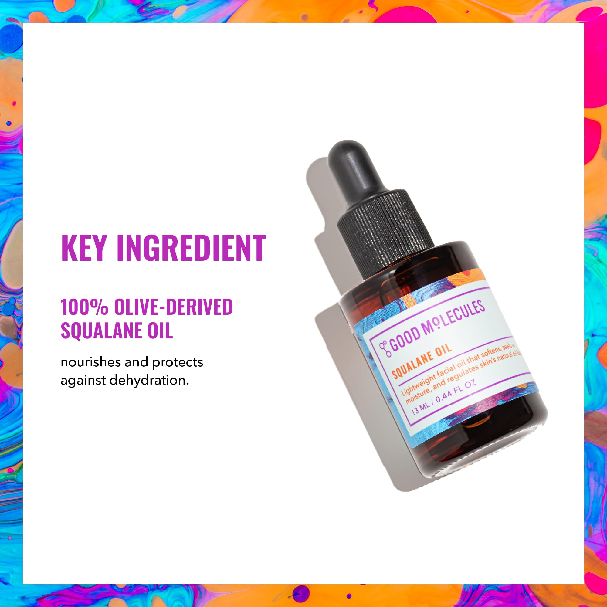 Good Molecules Squalane Oil - 100% Natural Squalane Oil Non-Greasy Moisturizer for Face, Skin, and Hair - Skin Firming