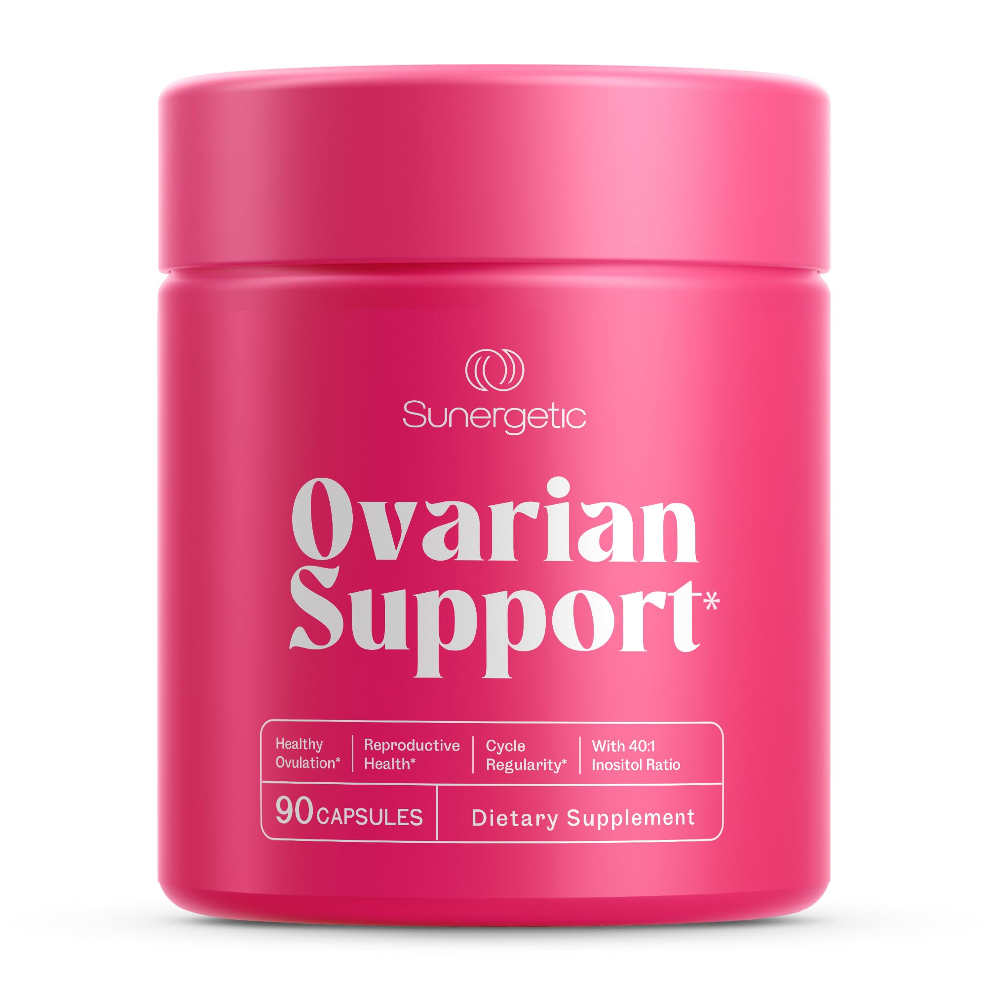 Premium Ovarian Health Support Supplement – Hormone Balance, Ovulation & Cycle Regularity - Myo-Inositol & D-Chiro Inositol Supplement for Women – 40:1 Inositol Ratio With Folate & DIM – 90 Capsules Sunergetic Au supplements