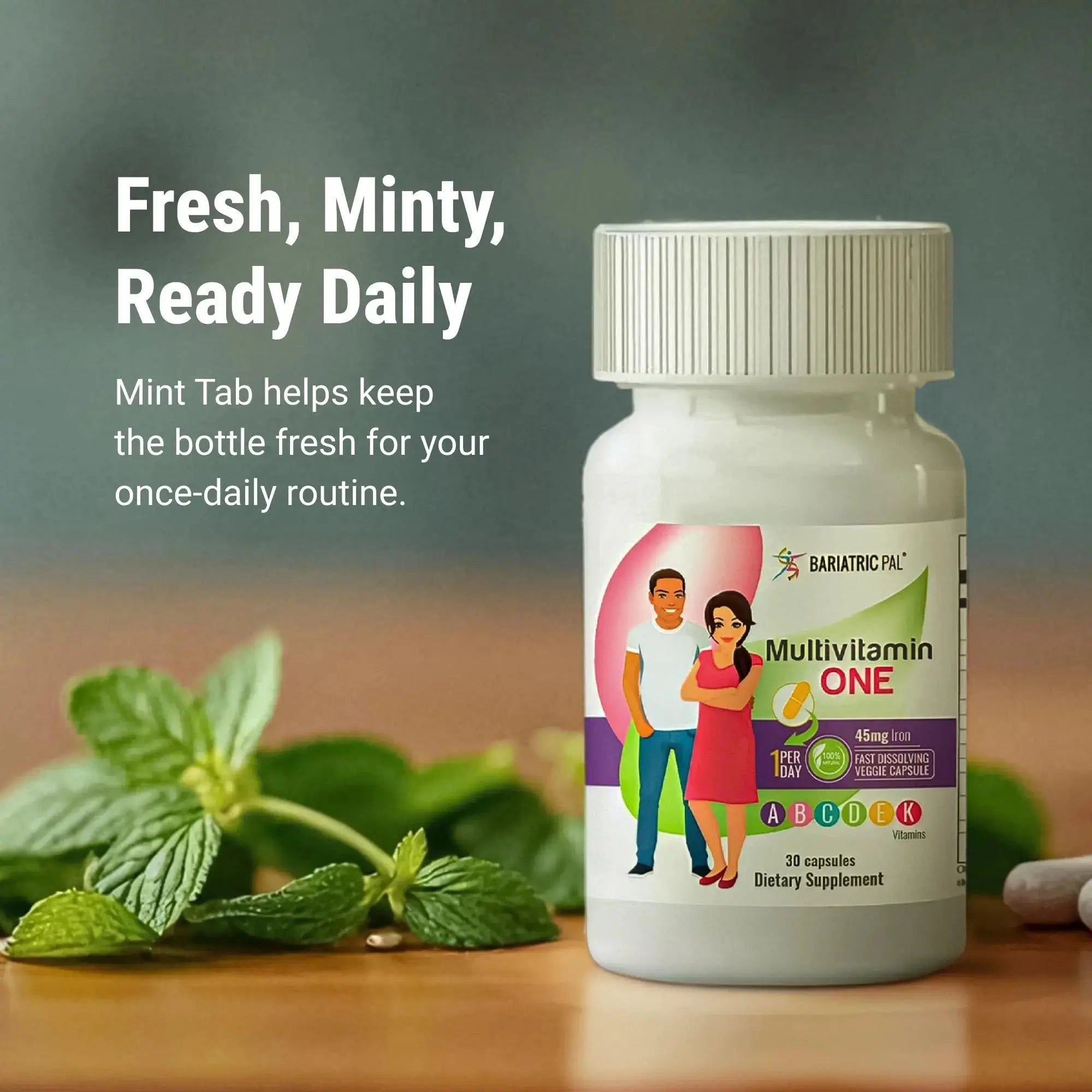 BariatricPal Multivitamin ONE 1 per Day! Bariatric Multivitamin Capsule with 18 mg of Iron | Easy to Swallow Capsule | BariatricPal Au supplements