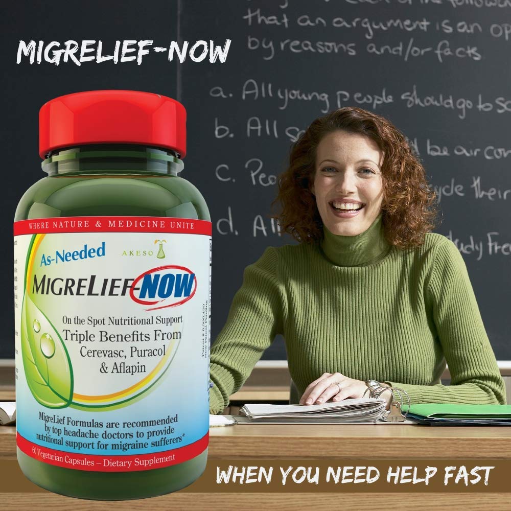 MigreLief-Now Fast-Acting Formula, As-Needed Nutritional Support for Migraine and Headache Sufferers - 60 Vegetarian Capsules MigreLief Au supplements