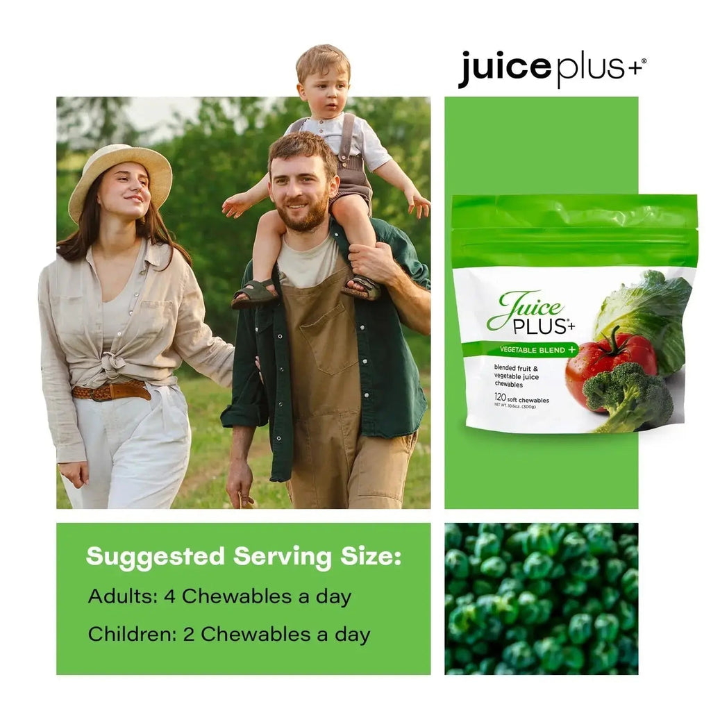 JuicePlus+ Vegetable Blend Soft Chews (Chewables) - Delicious Vegan Gummies with 11 Nutrient-Rich Vegetables for Daily Wellness! Juice Plus+ Au supplements