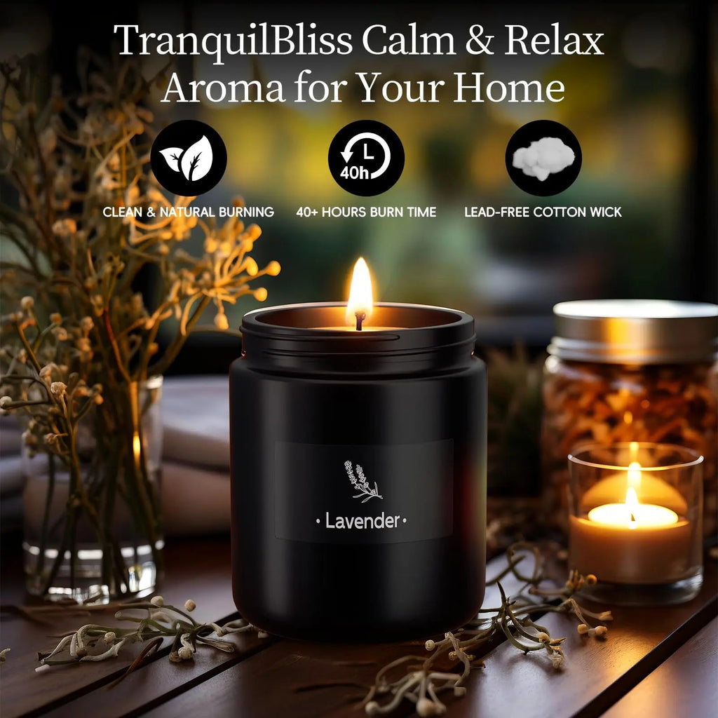 2 Pack Scented Candles for Home Scented, Strong Fragranced Aromatherapy Candles - 6 Oz TranquilBliss Au supplements