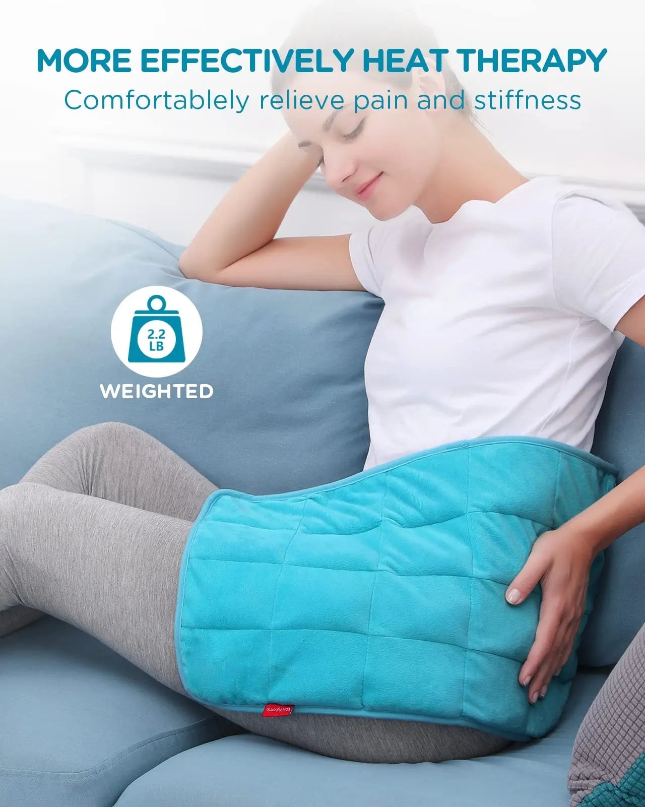 Comfytemp Weighted Heating Pad for Back Pain Relief, FSA/HSA Eligible 2.2lb Electric Heating Comfytemp Au supplements