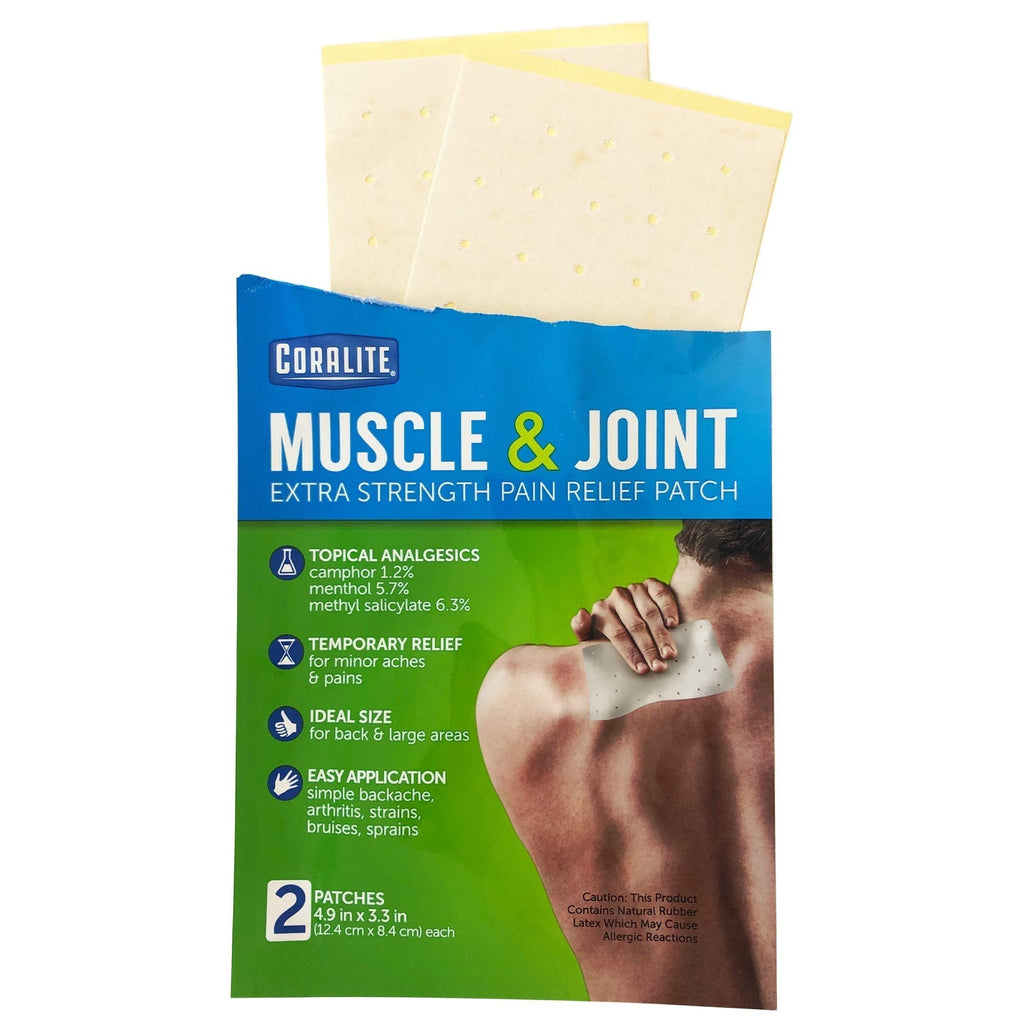 Coralite Pain Relieving Patch - Extra Strength Joint & Muscle Pain Relief Patches for Back Pain, Muscle Soreness and Joint Pain, 2 Patches Per Pack (24 Pack) Coralite Au supplements