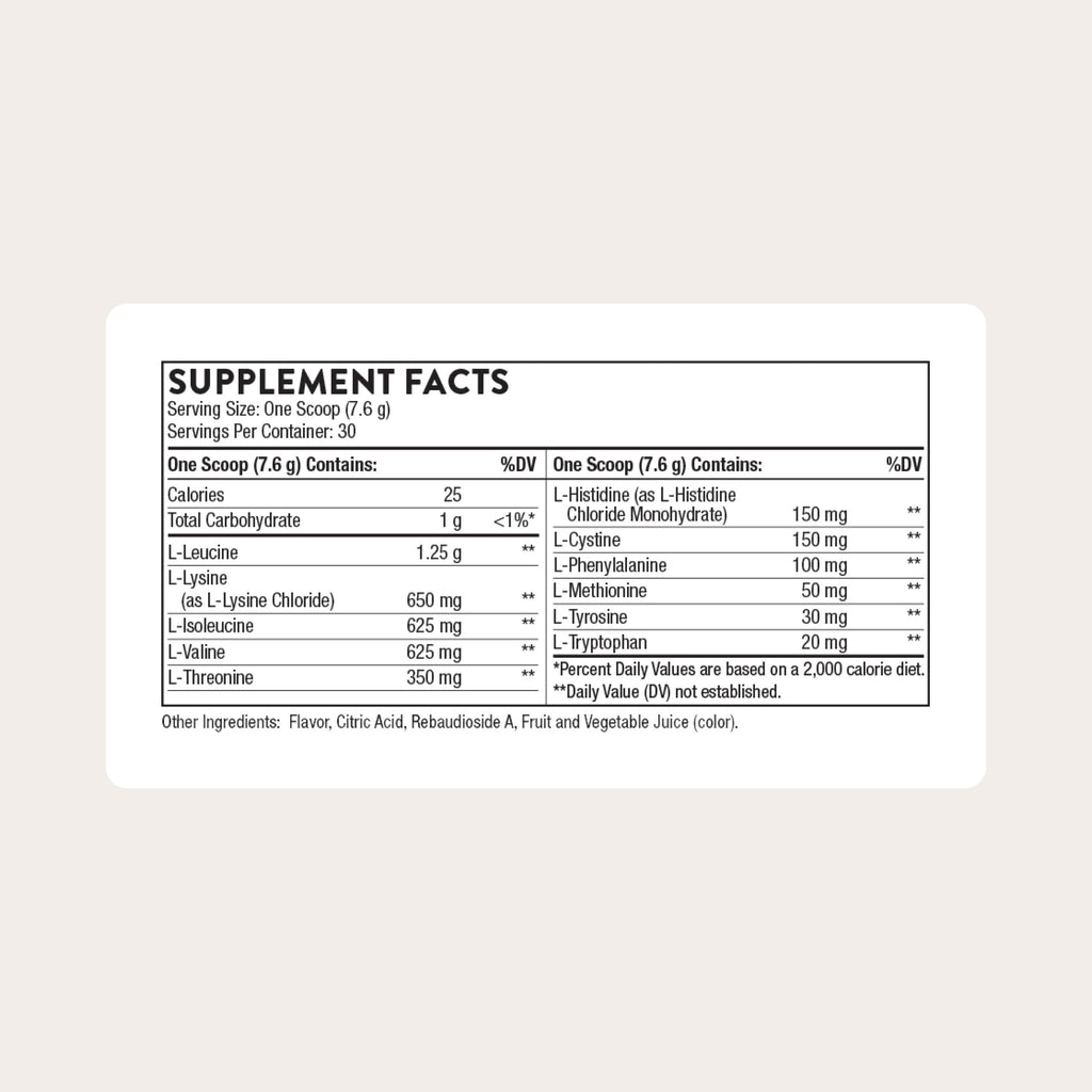 THORNE - Amino Complex - Clinically-Validated EAA and BCAA Powder for Pre or Post-Workout - Promotes Lean Muscle Mass & Exercise Recovery - Berry - NSF Certified for Sport