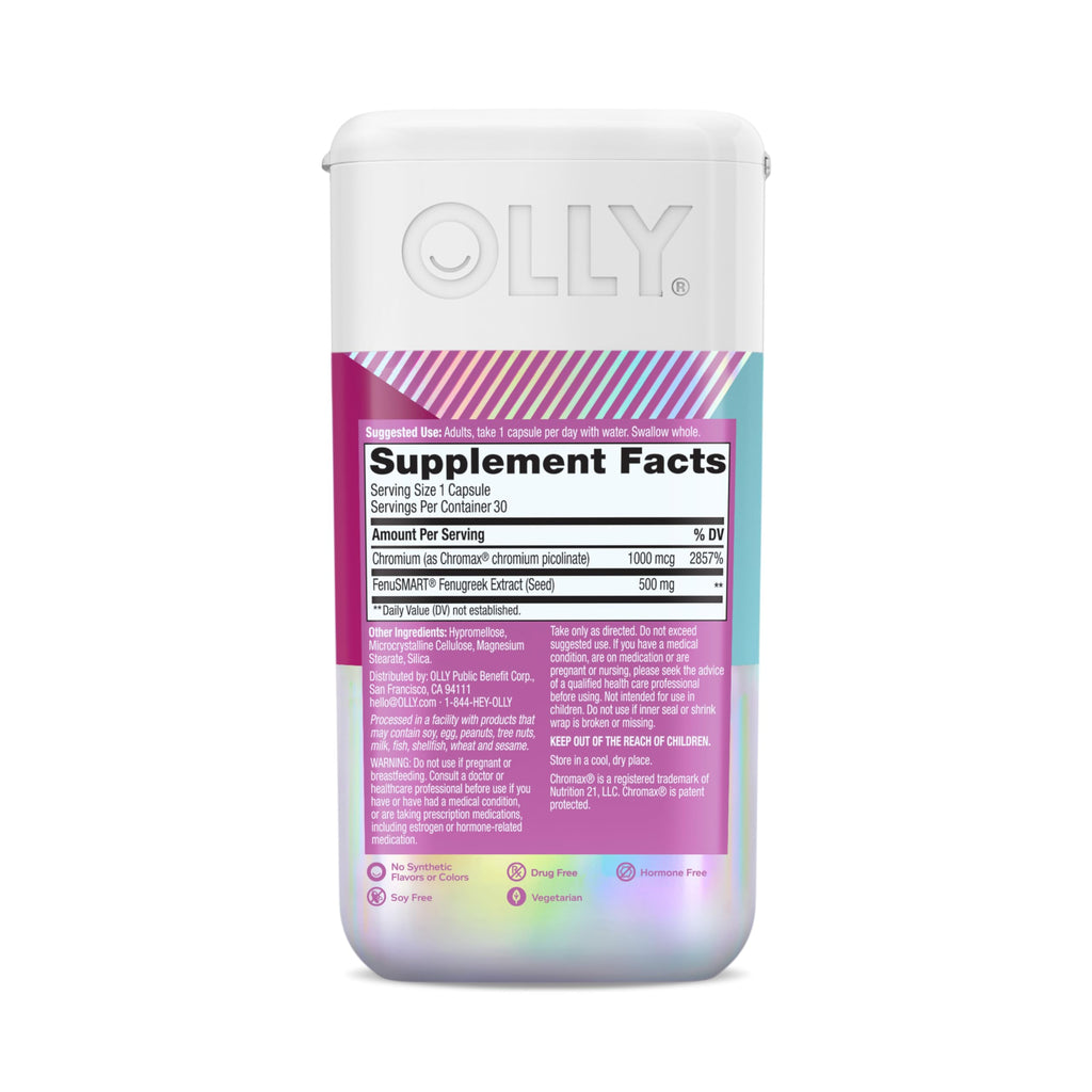 OLLY Balanced Perimeno Capsules, Supports Hormonal Balance, Mood & Metabolism During Perimenopause,* Fenugreek Extract, Chromium, 30 Day Supply - 30 Count OLLY Au supplements
