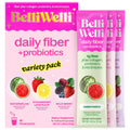 Belli Welli Daily Fiber Supplement Packets with Collagen, Probiotics & Electrolytes | Single Serve Packets for Gut Health