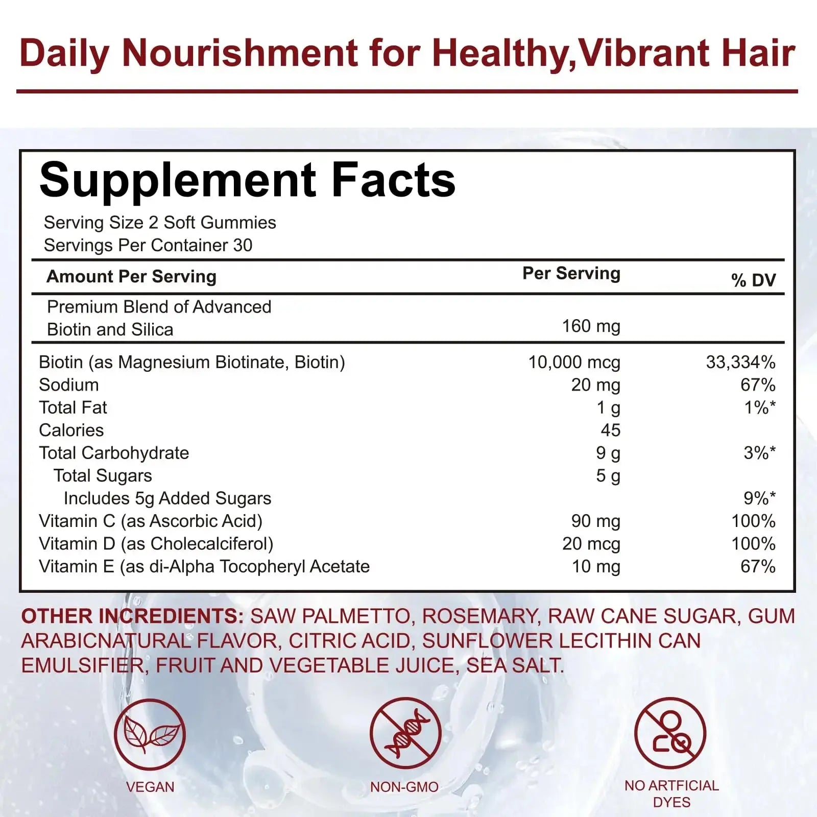 YYLLYY Hair Growth Vitamins Gummies | with Biotin, Vitamin C & E, Botanical Extracts | Supports Healthy Hair Growth & Strength, Skin & Nail Care YYLLYY Au supplements