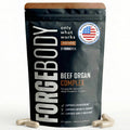 FORGEBODY® Beef Organ Complex Capsules [1 Month] - 100% Grass Fed Beef Organ Supplement with Blend of Liver, Heart, Bone Marrow, Pancreas & Testicles