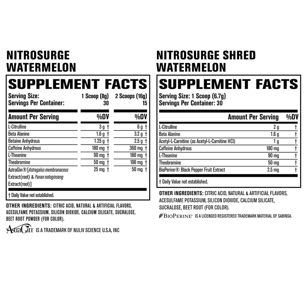 Jacked Factory Nitrosurge Shred Thermogenic Pre-Workout in Watermelon & Watermelon Jacked Factory Au supplements
