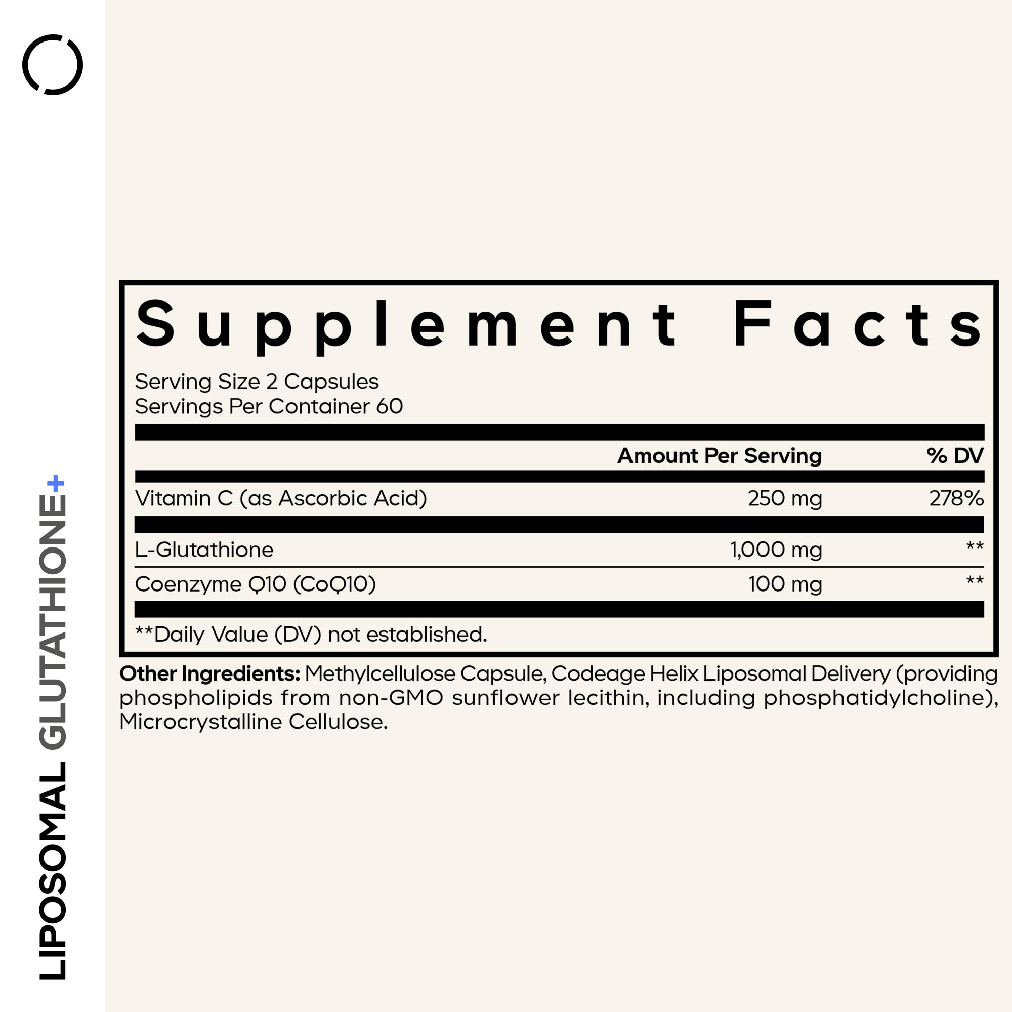 Codeage Liposomal Glutathione+ Supplement - 1000 mg Reduced L-Glutathione Pills, Vitamin C Ascorbic Acid, CoQ10 - Liposomal Delivery - Skin & Antioxidant Support - Non-GMO - 120 Capsules Codeage Au supplements