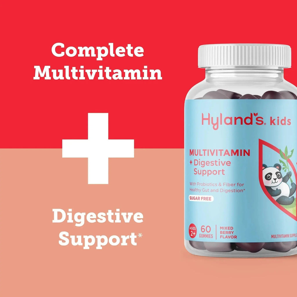Hyland's Kids Multivitamin + Digestive Support Children's Supplement, Sugar Free Mixed Berry Flavored Gummies with Probiotics & Fiber, 60ct Bottle Hyland's Au supplements