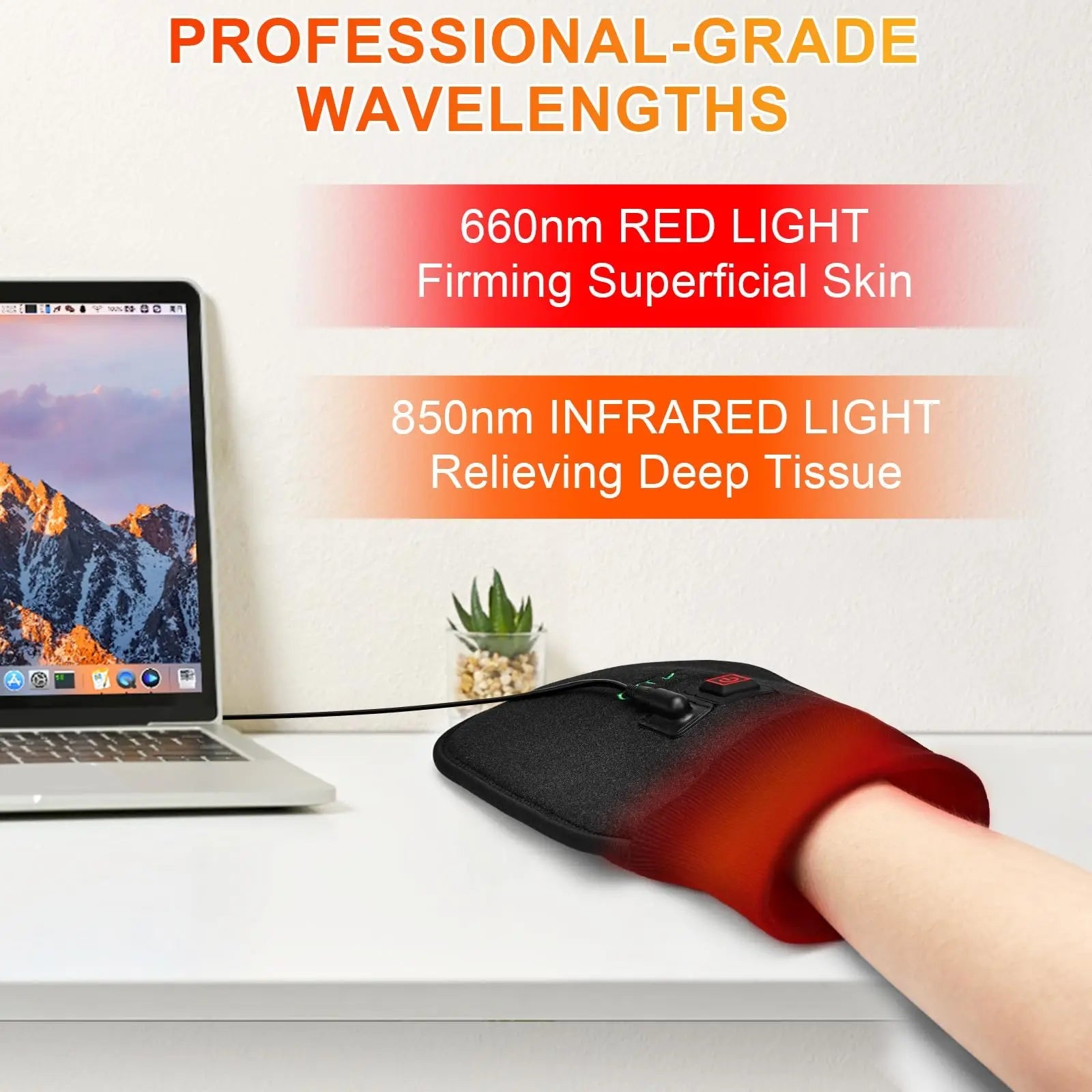 UTK Red Light Therapy Glove for Hands, Double-Sided Infrared Light Therapy Device for Finger UTK Au supplements