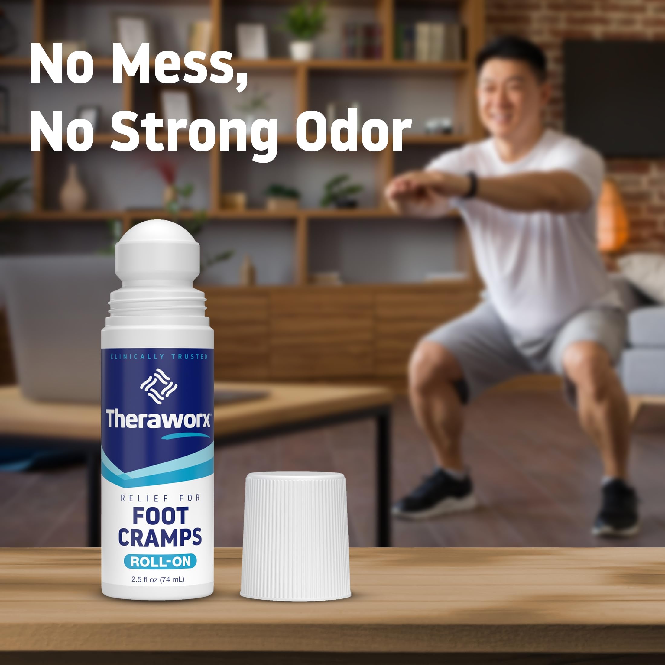 Theraworx Relief for Foot Cramps, Fast-Acting Foot Cramp Relief Roll-On - 2.5 Oz - 1 Count Theraworx Au supplements