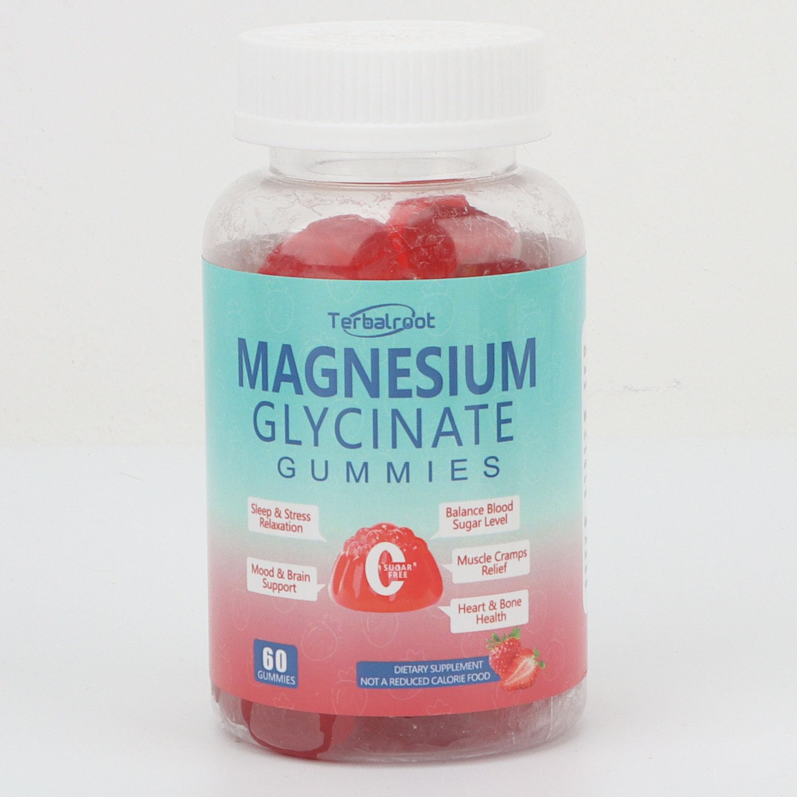Magnesium Glycinate Gummies 400mg, Sleep & Relaxation Support, Sugar Free Vegan Magnesium Gummies for Adults Magnesium Supplements for Muscle Cramps, Stress Relief, Calm Mood,High Absorption, 60 Count Terbalroot Au supplements