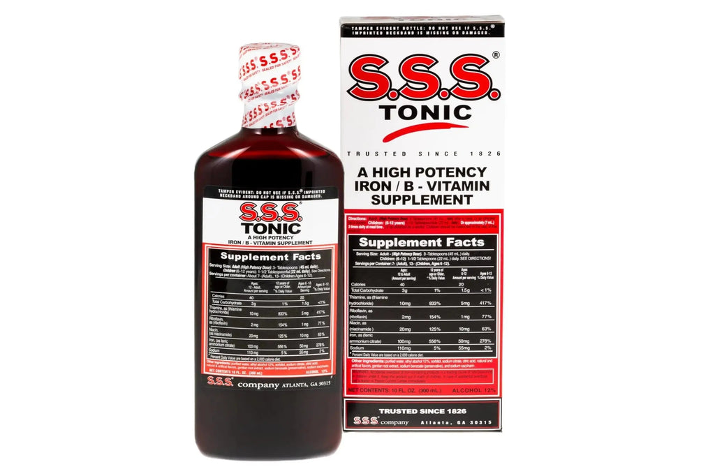 S.S.S. Tonic, Iron and Vitamin B Supplement, High Potency Vitamins, Bottle,10 Fl Oz (Pack of 1) S.S.S. CO. Au supplements