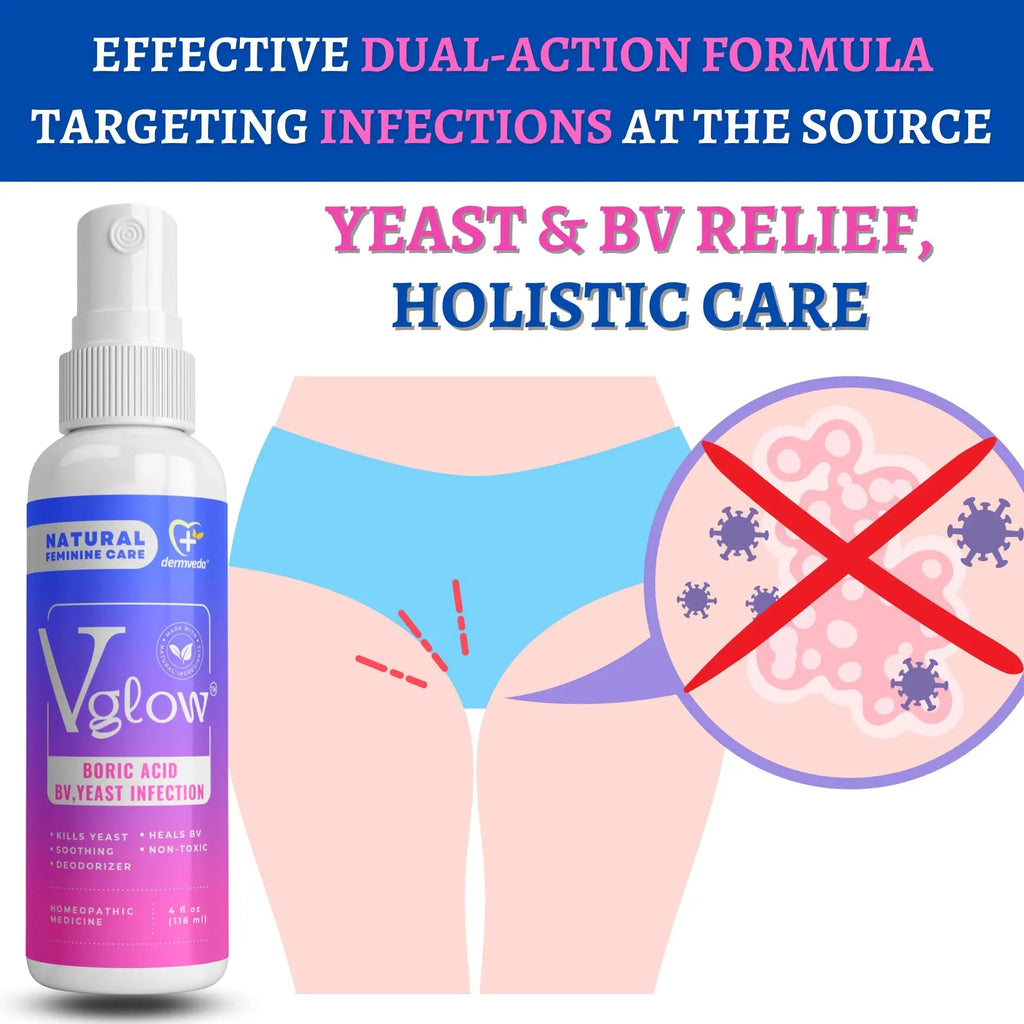 Dermveda Boric Acid BV Relief for Women - Natural Yeast Infection, Odor, Itch Relief Solution Dermveda Au supplements