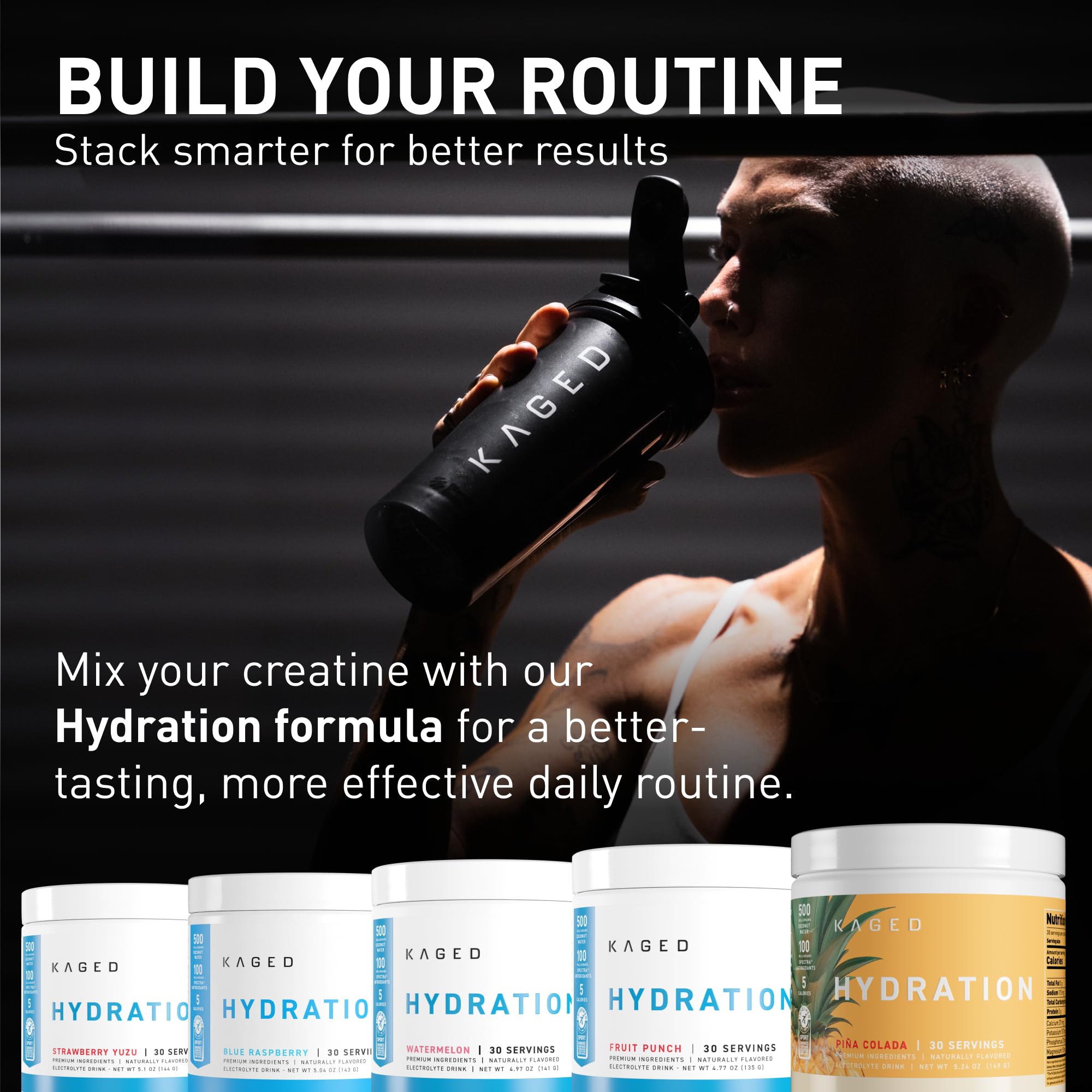 Kaged Creatine Monohydrate Micronized Powder | Unflavored | Muscle Building & Recovery | 5000 mg Per Serving | Vegan, Gluten Free, Easily Digestible