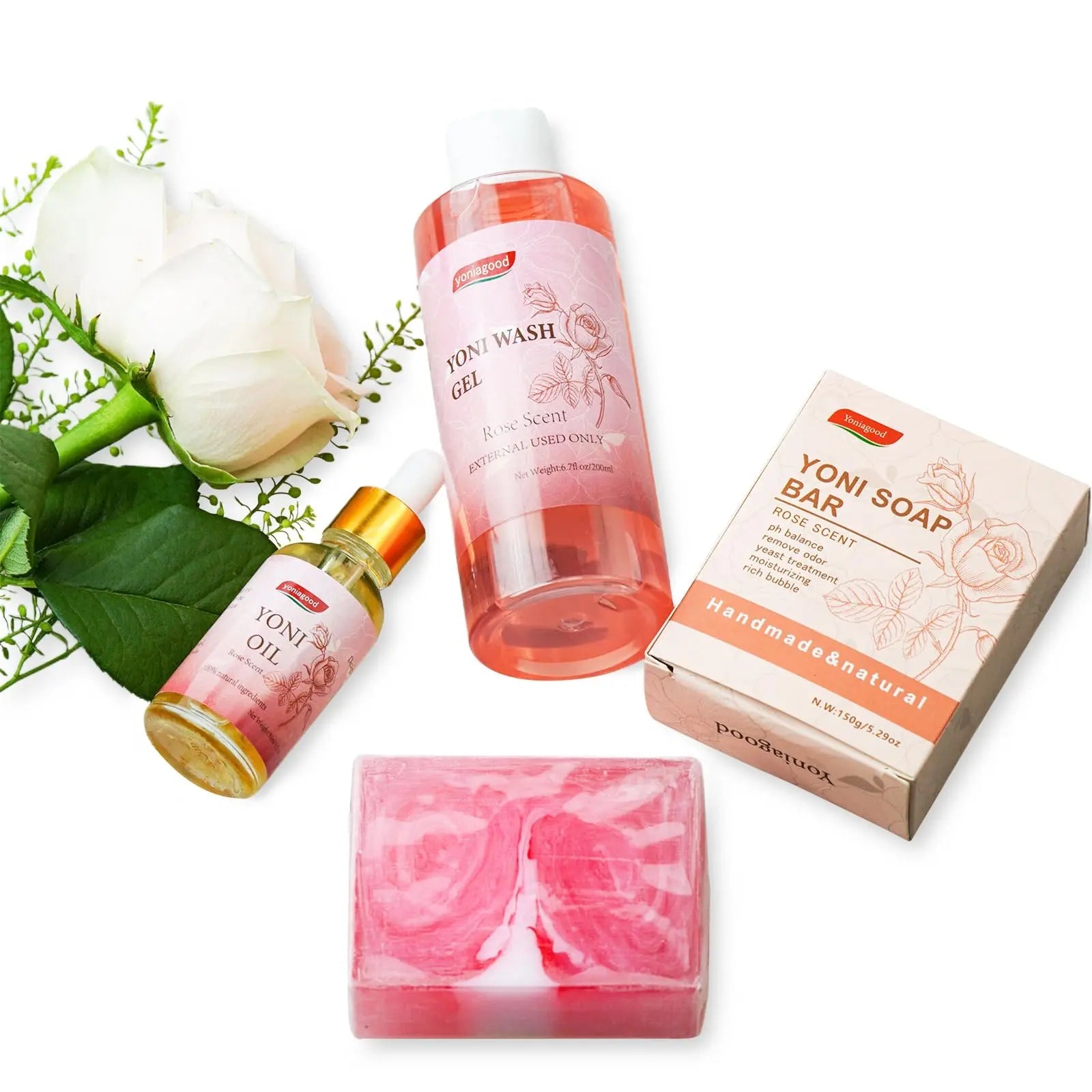 4 pack Yoni Wash Yoni Essential Oil Soap for Women Set, 2 * 30ml Feminine Oil, 6.7 fl.oz Feminine Wash yoniagood Au supplements