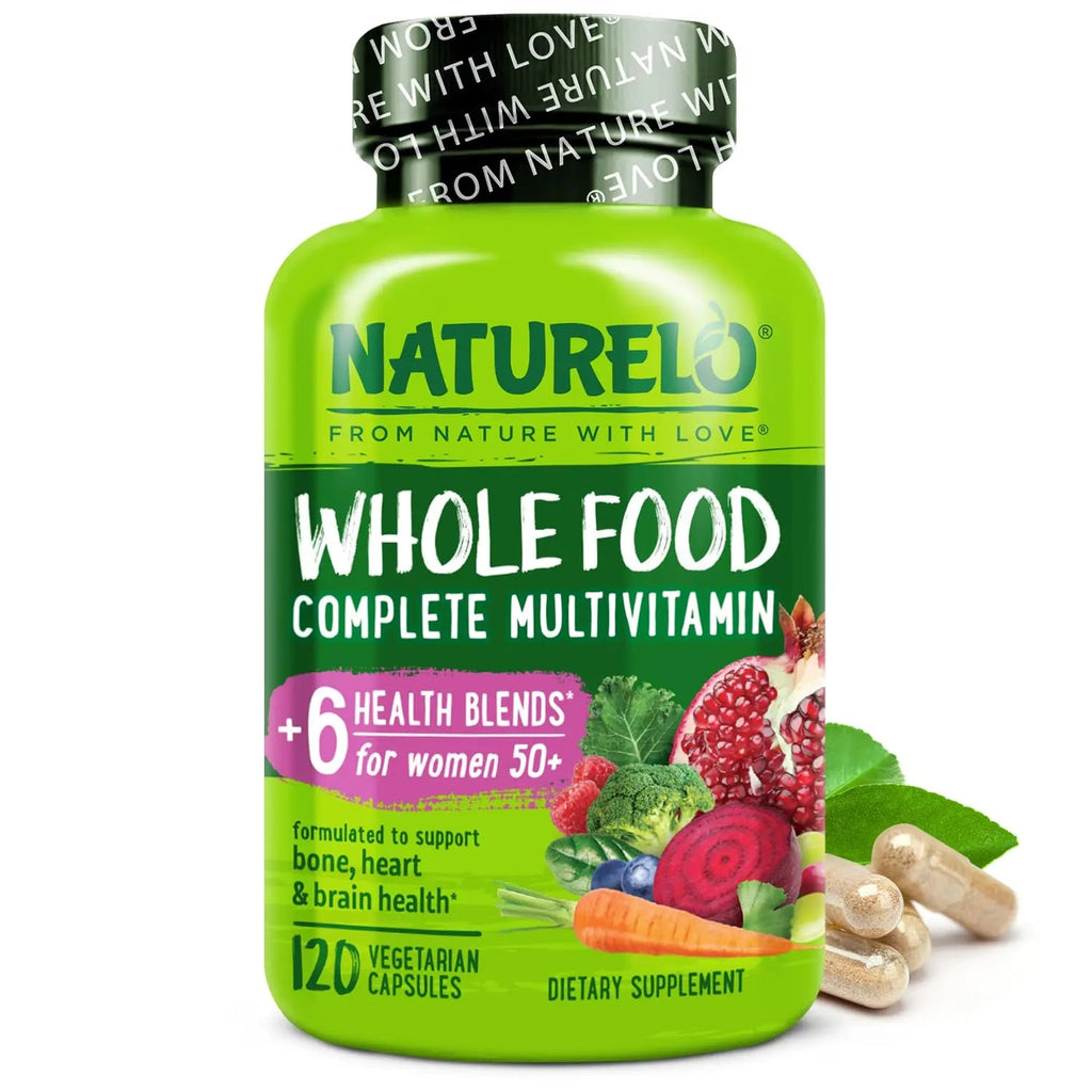 NATURELO Whole Food Multivitamin for Women 50+ (Iron Free) with Vitamins, Minerals, & Organic Extracts - Supplement for Post Menopausal Women Over 50 NATURELO Au supplements