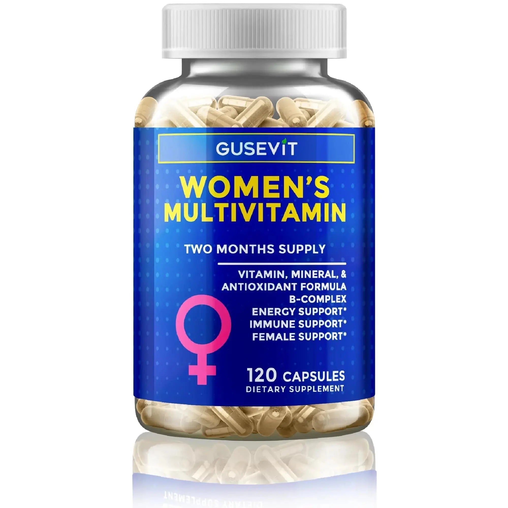 Gusevit 37-in-1 Women's Multivitamin for Immune & Stress Support, Energy Booster, Bone & Skin Health & Hair Growth | Gusevit Au supplements