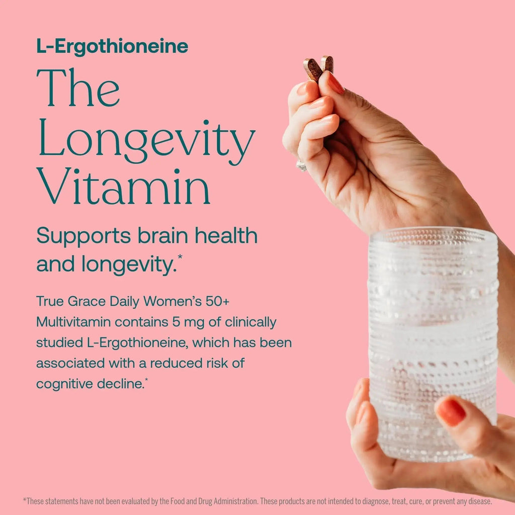 True Grace Daily Women’s Multivitamin 50+ - 60 Easy-to-Swallow Tablets - Immune, Energy, Longevity & Memory Support True Grace Au supplements