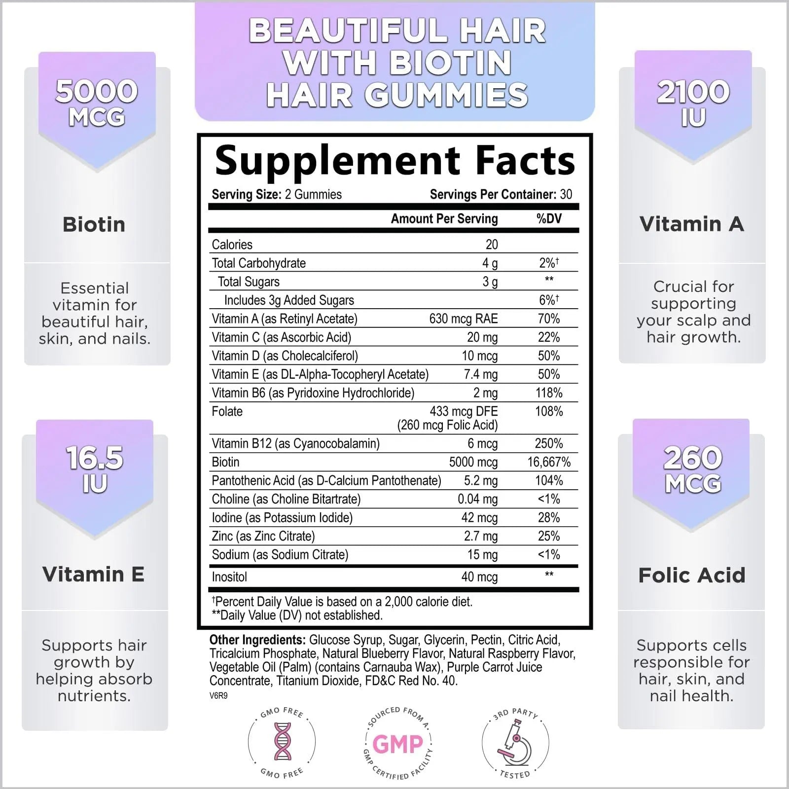 Hello Lovely! Hair Vitamins Gummies with Biotin 5000 mcg Vitamin E & C Support Hair Growt Hello Lovely! Au supplements