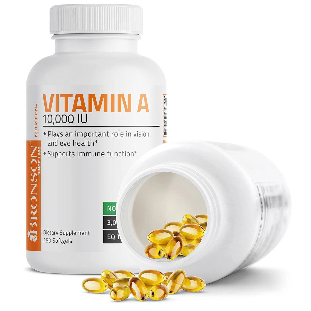 Bronson Vitamin A 10,000 IU Premium Non-GMO Formula Supports Healthy Vision Bronson Au supplements