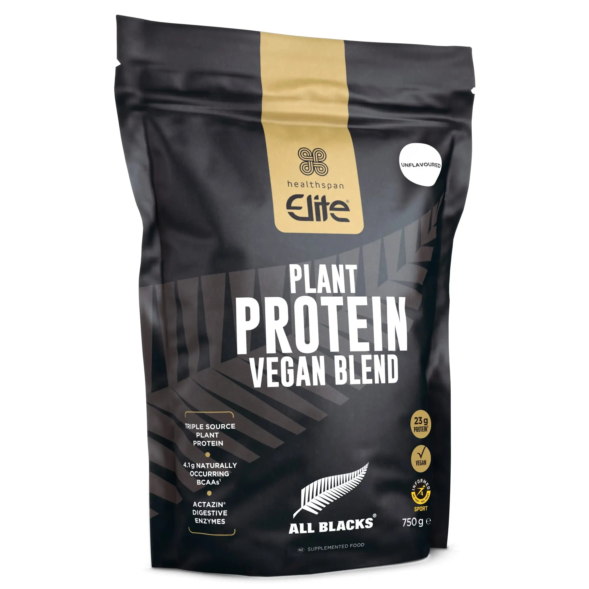Healthspan Elite Plant Protein Vegan Blend (750g) | All Blacks Partner | 23g Protein Per Serving Healthspan Elite Au supplements