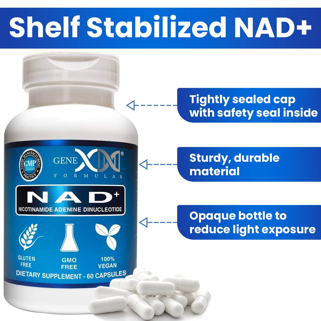 Genex Formulas NAD+ 250mg Serving 60 Capsules Nicotinamide Adenine Dinucleotide (Actual NAD+ Not a Precursor) (1) Genex Formulas Au supplements