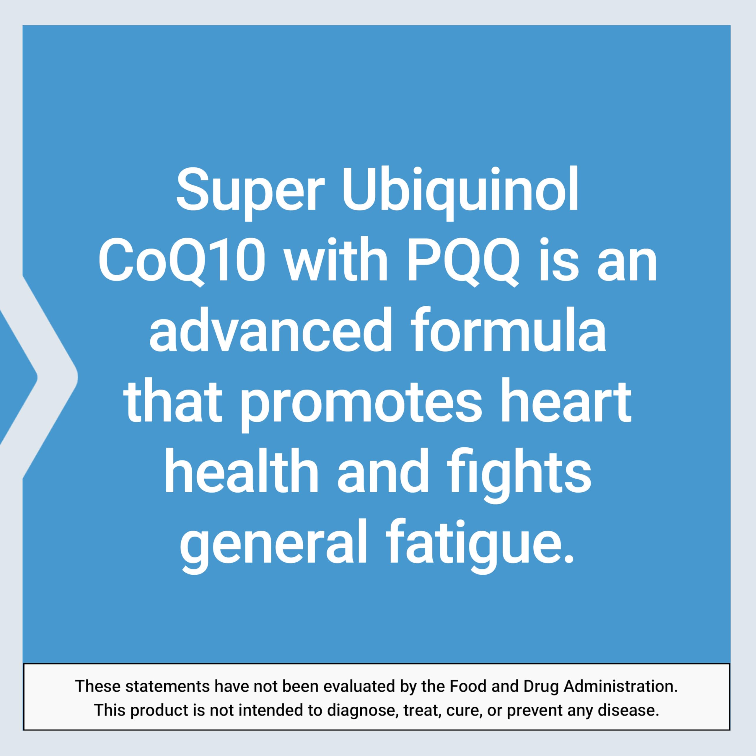Life Extension Super Ubiquinol CoQ10 with PQQ, coenzyme Q10, pyrroloquinoline Quinone, Heart Health Supplement, Maximum Absorption