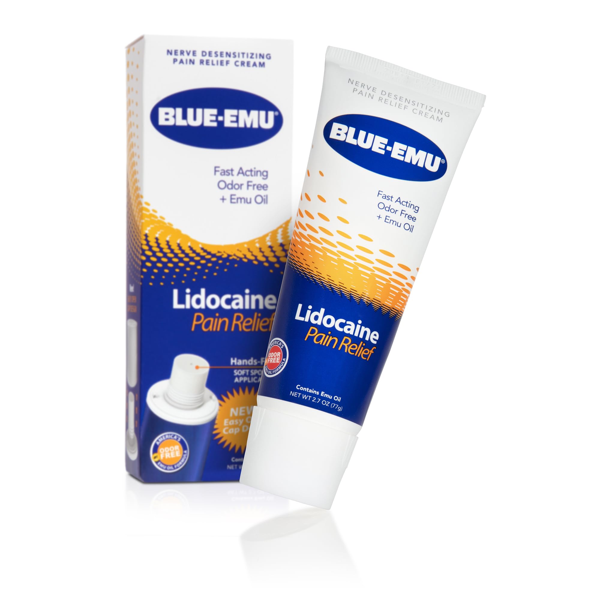 BLUE-EMU Lidocaine Pain Relief Cream for Fast, Numbing Relief, 2.7 Oz, 1 Pack BLUE-EMU Au supplements