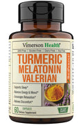 Turmeric, Melatonin & Valerian Root Sleep Aid Supplement. Natural Sleep Aid for Adults Vimerson Health Au supplements