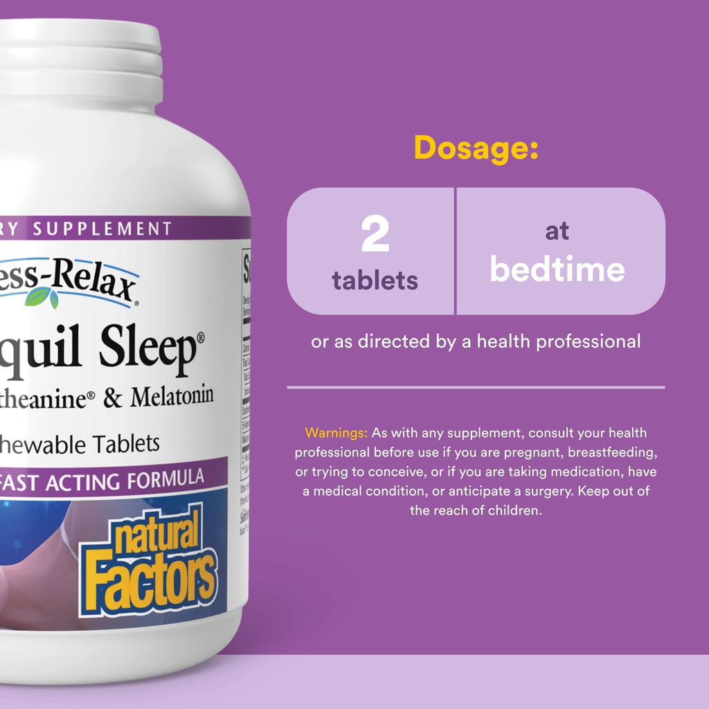 Natural Factors Stress-Relax Tranquil Sleep Tablet, 120 Count
