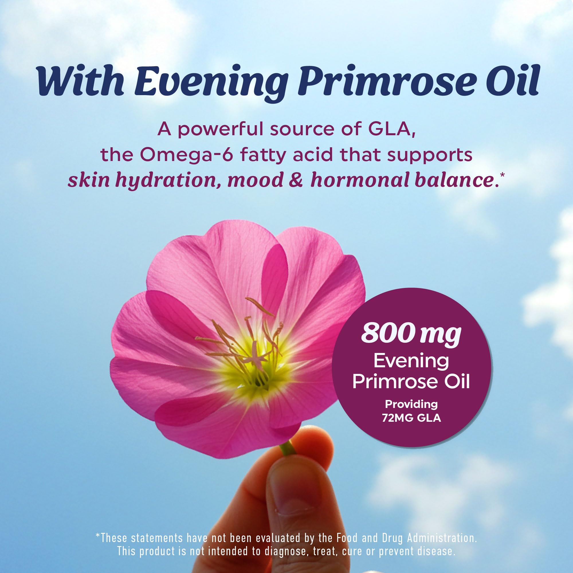 Fish Oil Omega 3 Supplements for Women | DHA + EPA | Heart Health, Hormone Balance, Skin & Wellness Support | 600MG Omega3 + 800MG Evening Primrose Oil