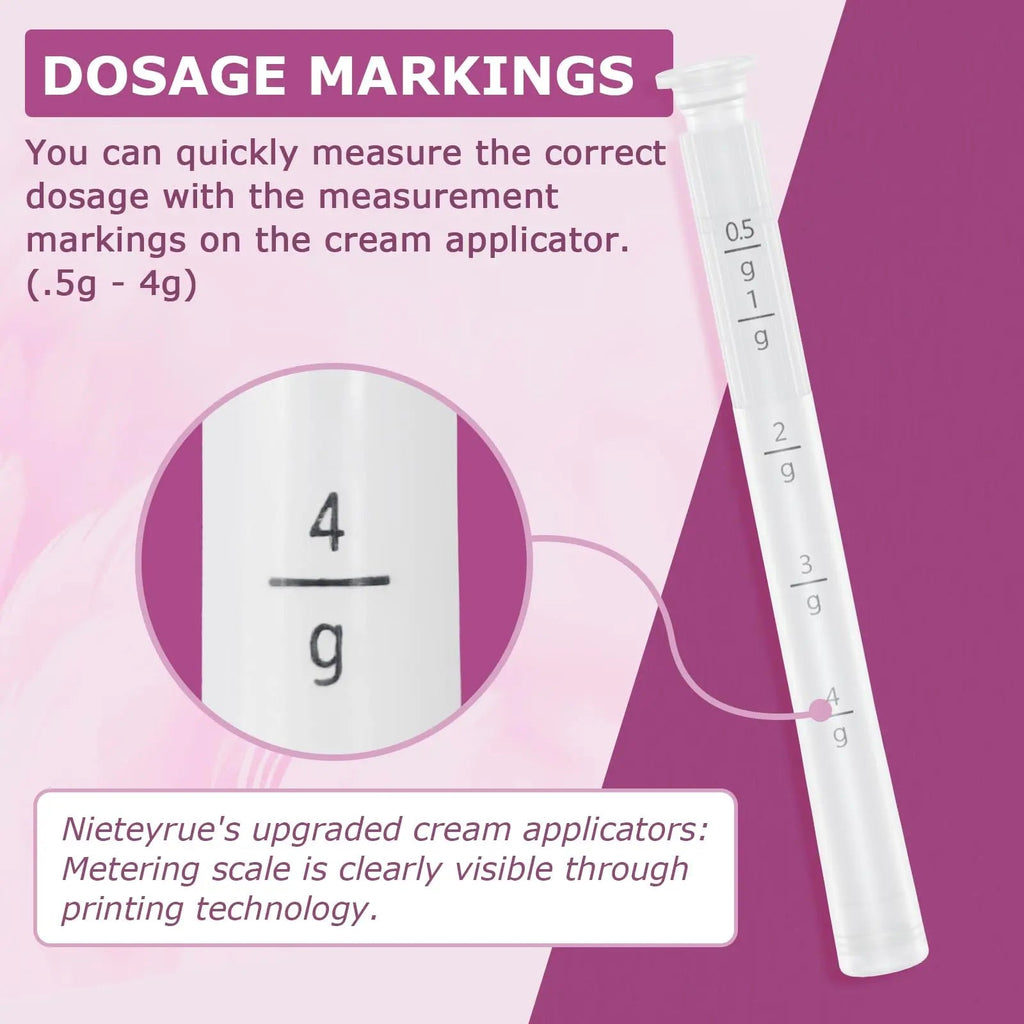 Nieteyrue Plastic Vaginial Cream Applicators (60 Packs) 2024 New Dosage Markings Individually Nieteyrue Au supplements