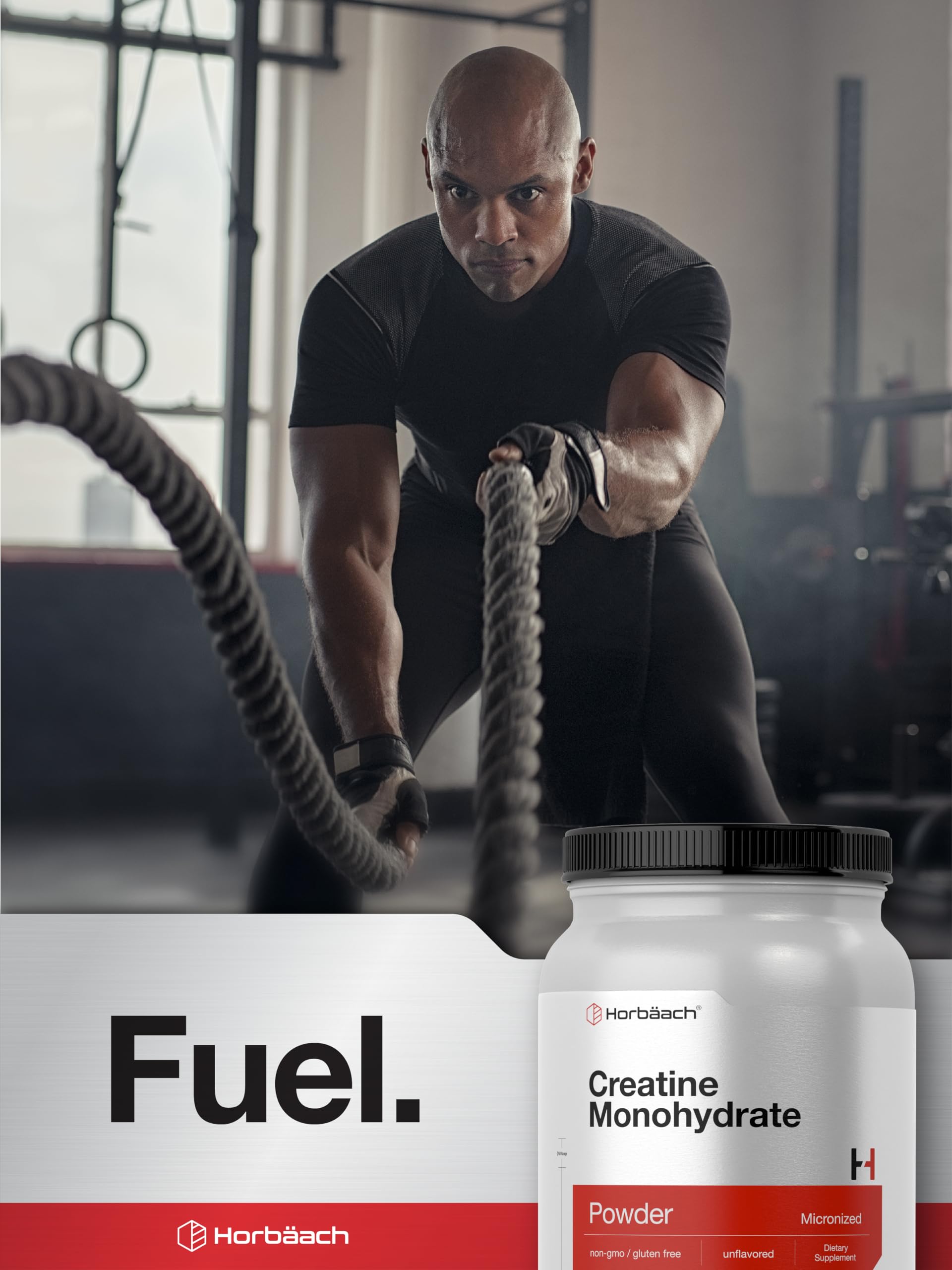 Horbäach Creatine Monohydrate Powder | 2.2lbs (35.2 oz) | Micronized and Unflavored | Vegetarian, Non-GMO, and Gluten Free Supplement Horbäach Au supplements