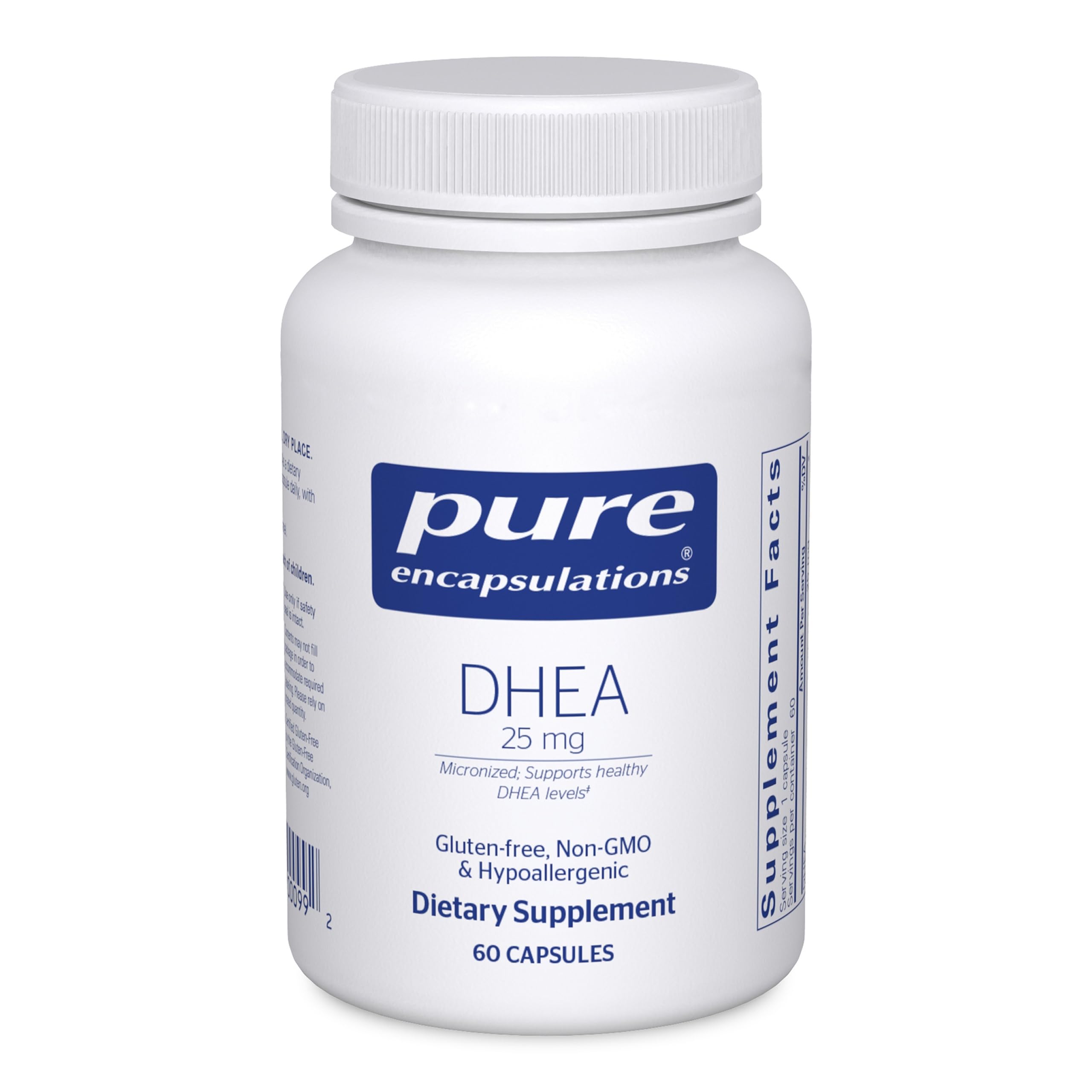 Pure Encapsulations DHEA 25 mg - Supplement for Immune Support, Hormone Balance, Metabolism Support, and Energy Levels* - with Micronized DHEA - 60 Capsules Pure Encapsulations Au supplements