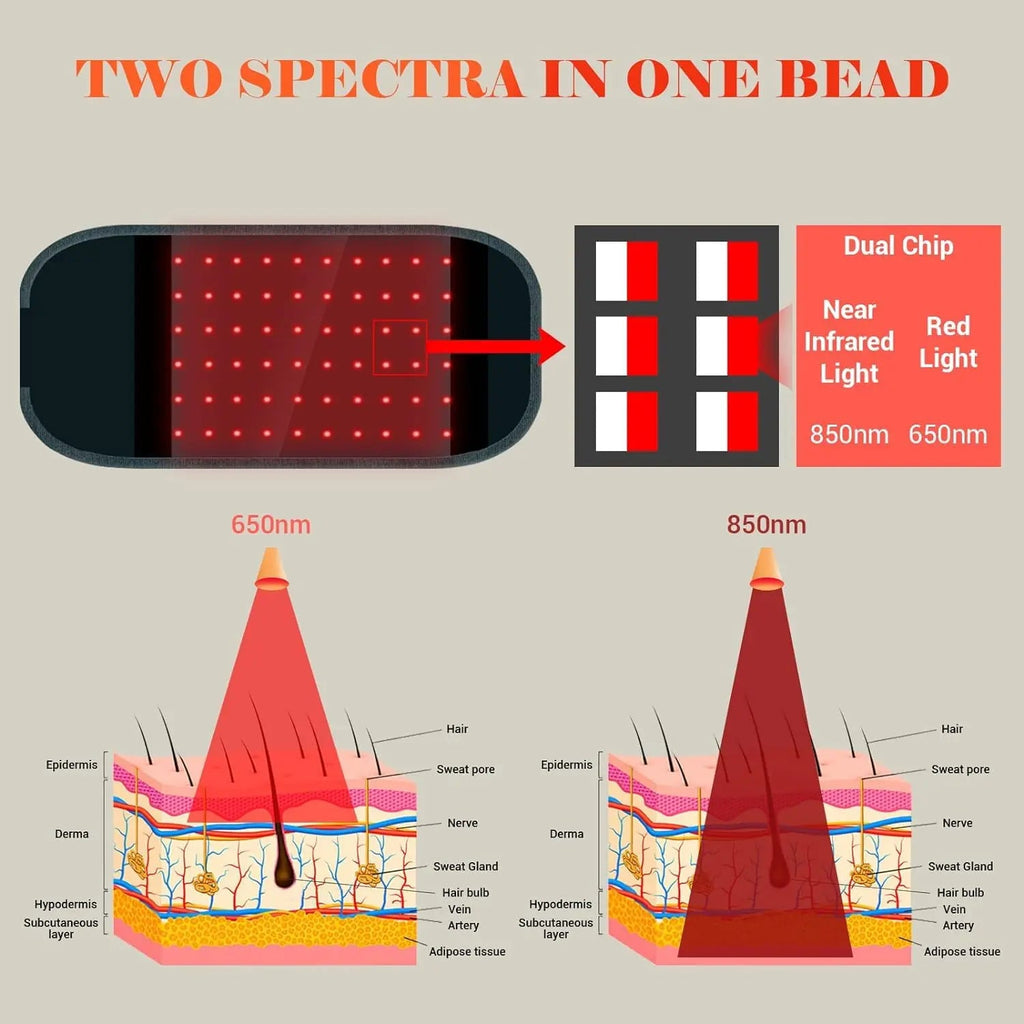 Comfytemp Red Light Therapy Belt, Cordless Infrared Red Light Therapy for Body Device, Wearable Red Comfytemp Au supplements