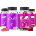 NutraChamps Biotin Gummies (2 Pack) and Womens Multivitamin Gummies (2 Pack) 4 Pack Bundle NutraChamps Au supplements